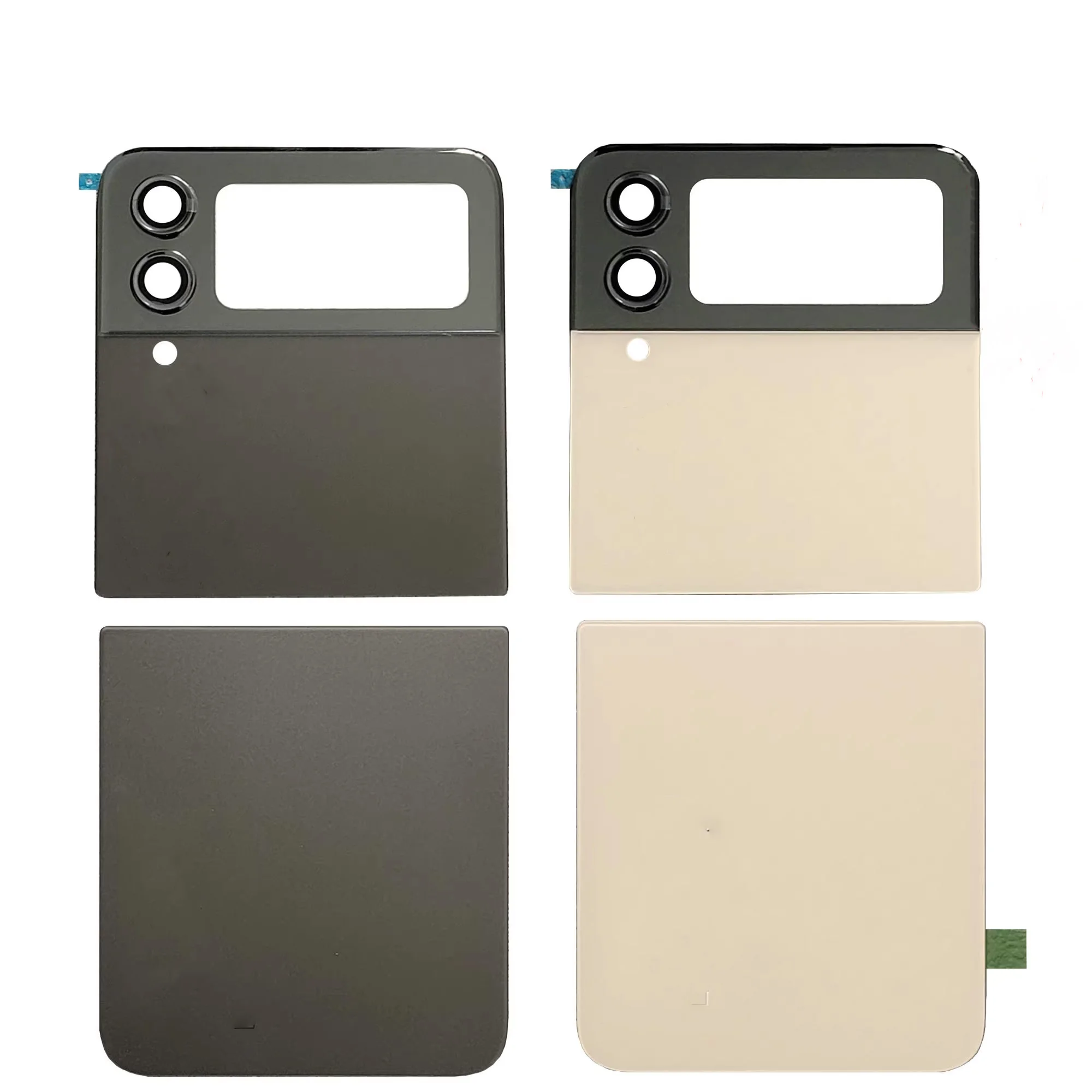 Back Glass Cover Rear Door Housing with Small LCD Outer Screen Replacement For Samsung Galaxy Z